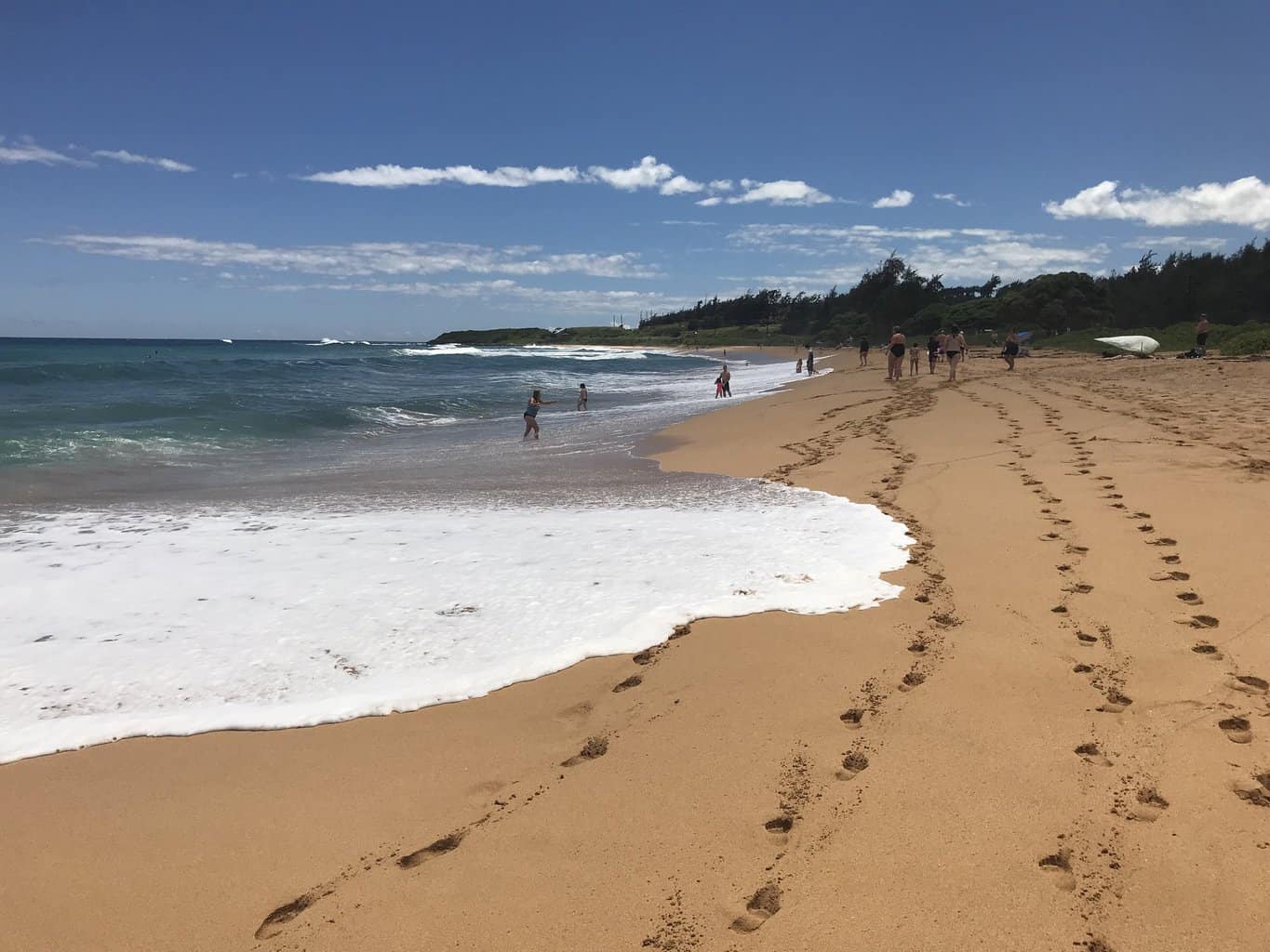 Kealia Beach footprints