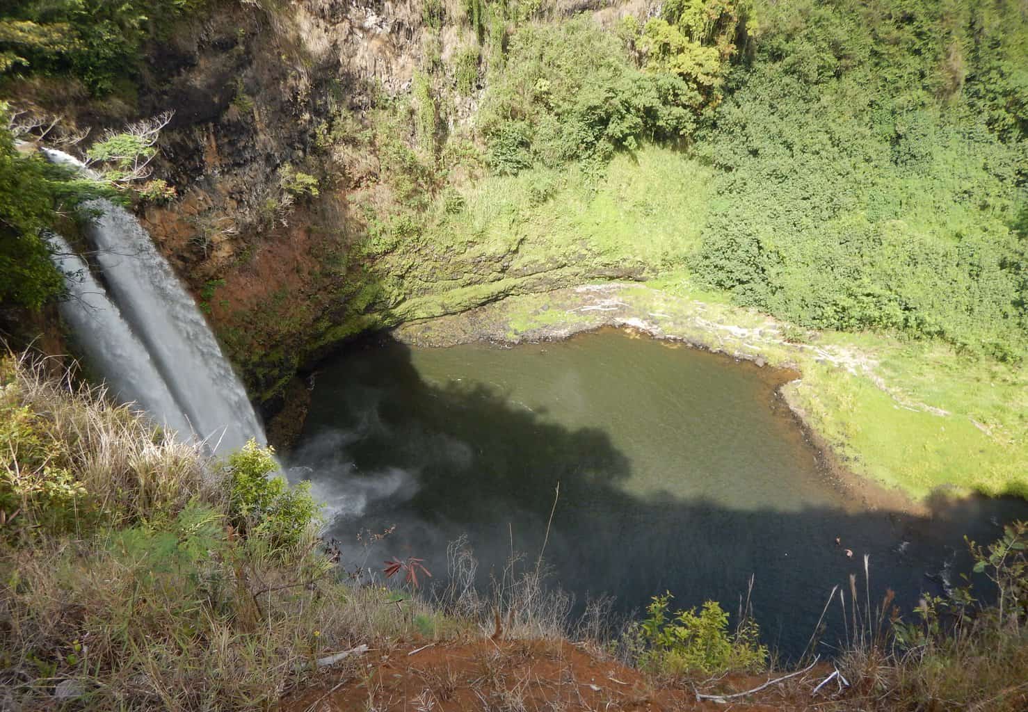 Wailua Falls from a top view
