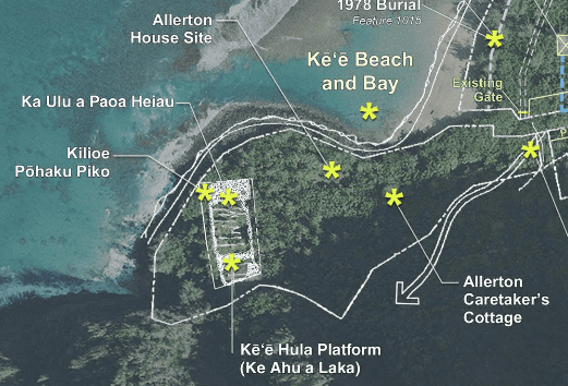 Ke'e Beach Map