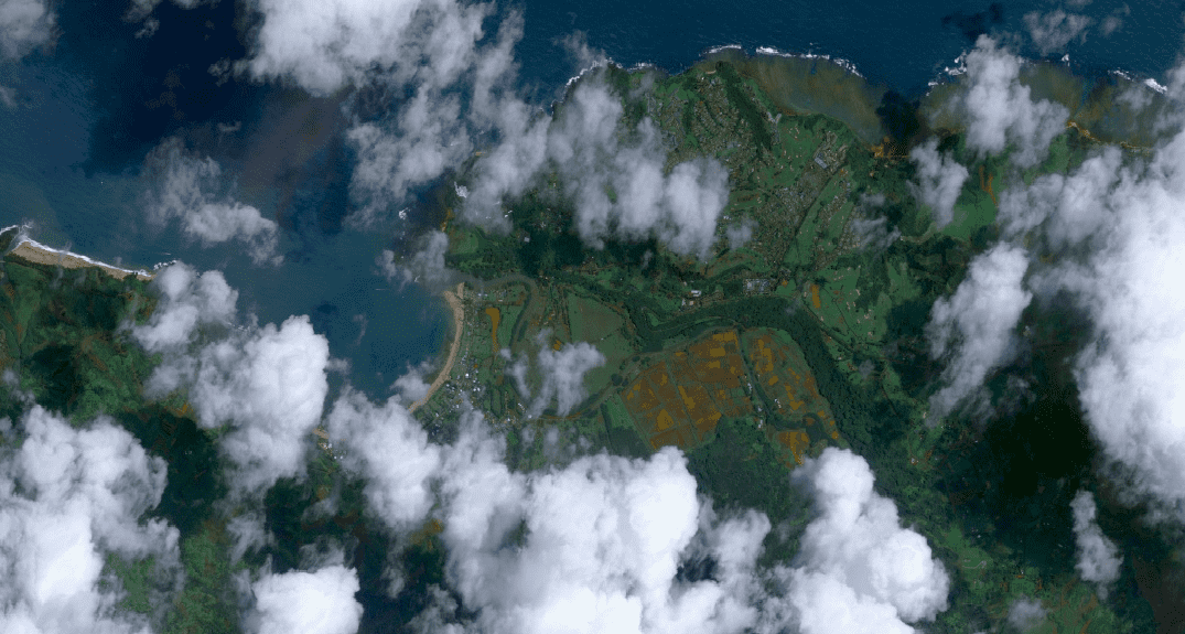 Kauai Flooding Satellite Photo