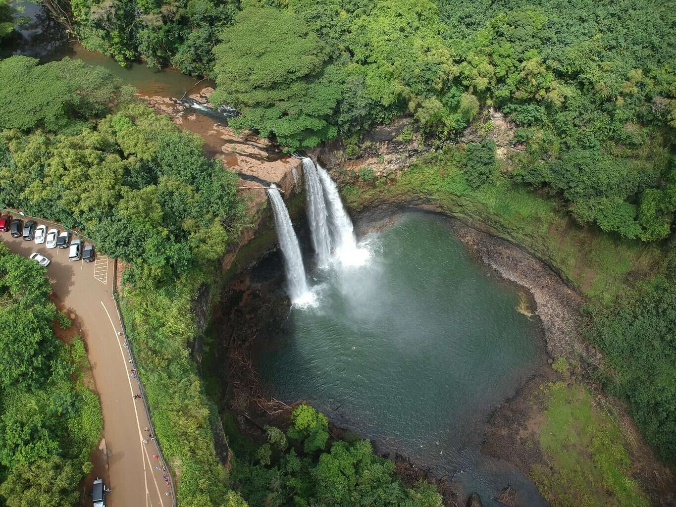 Wailua Falls Drone Photo