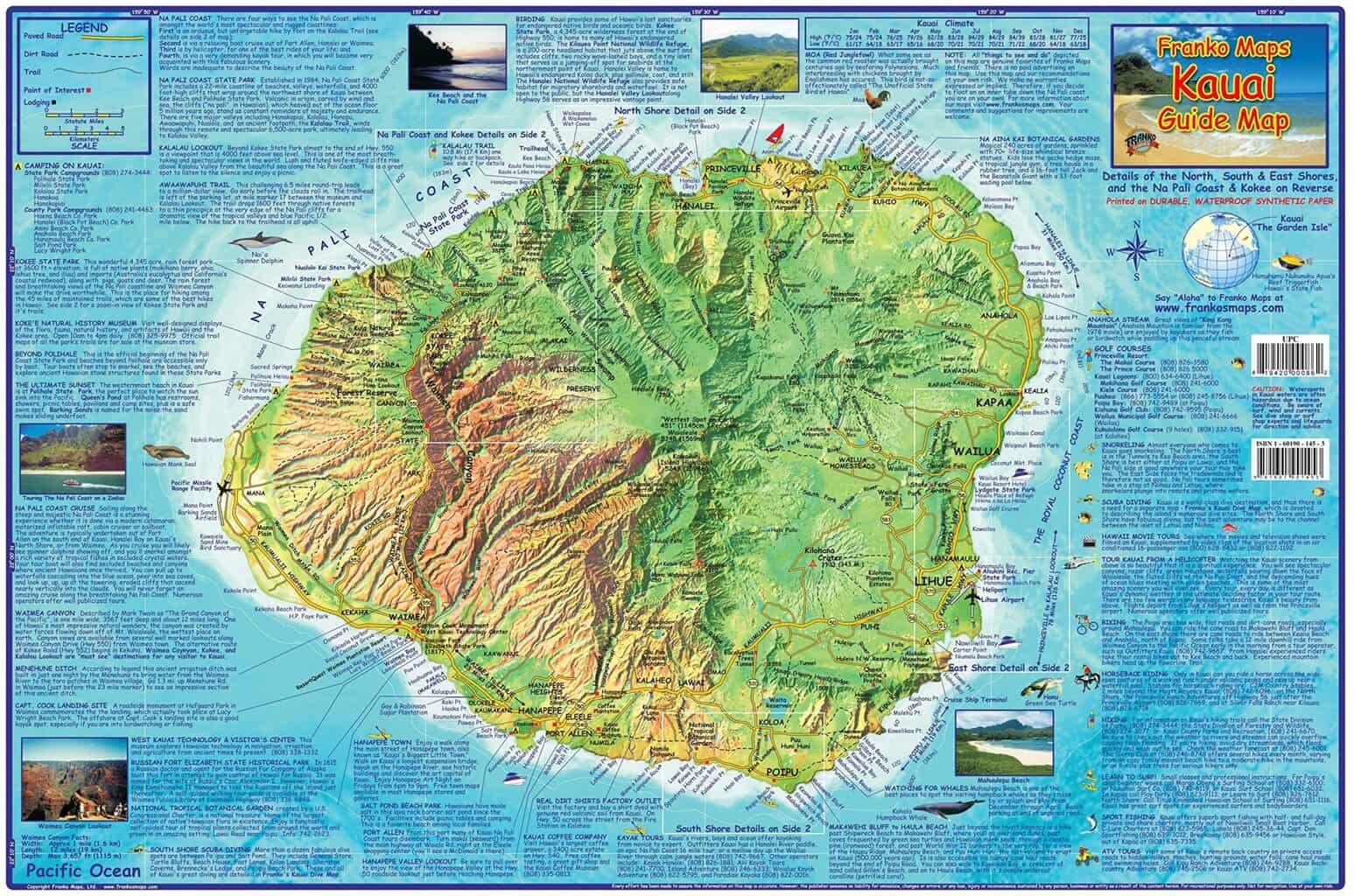 Kauai Detailed Map